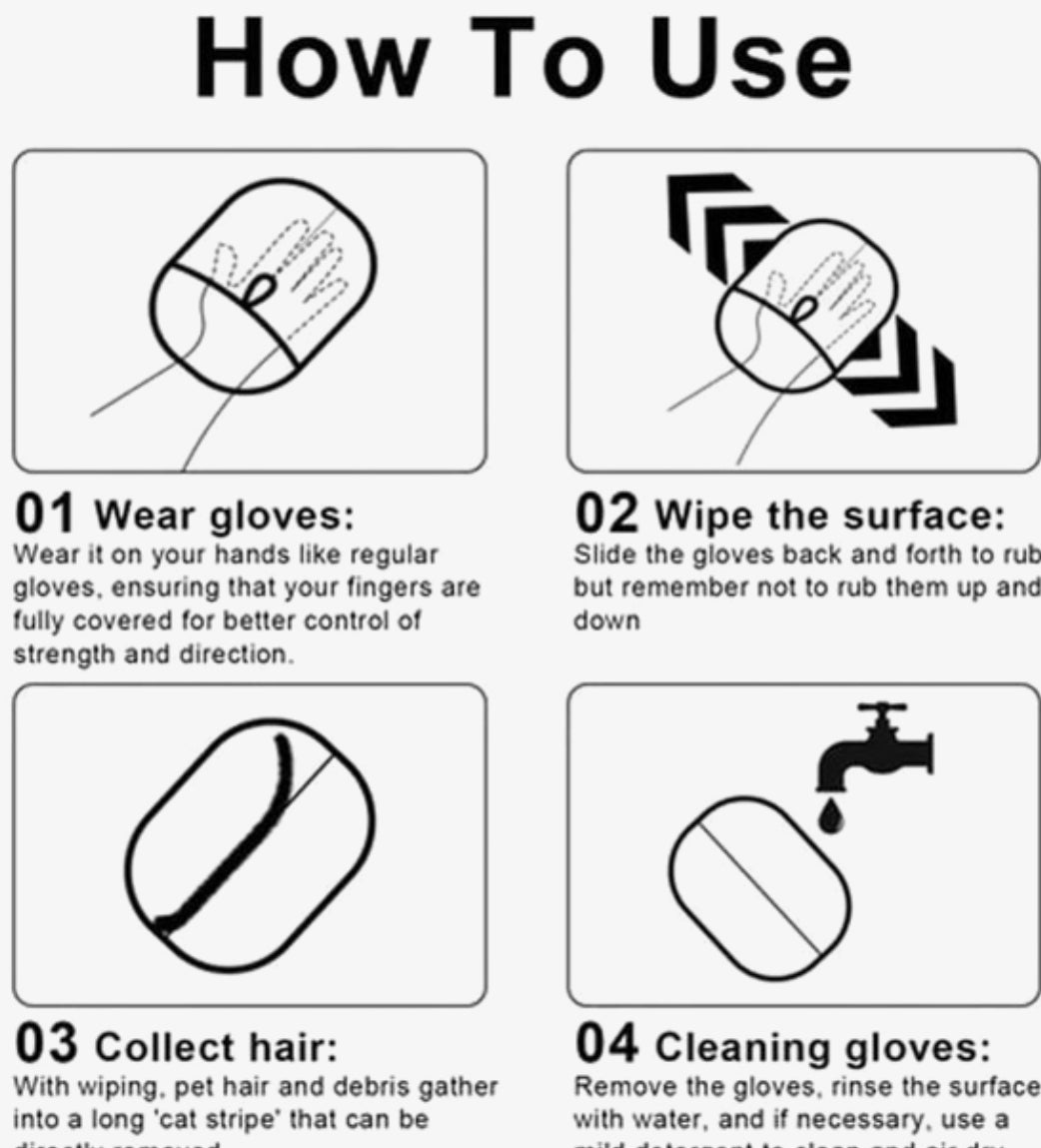 Pet Hair Remover Glove - Remove Pet Hair in Seconds